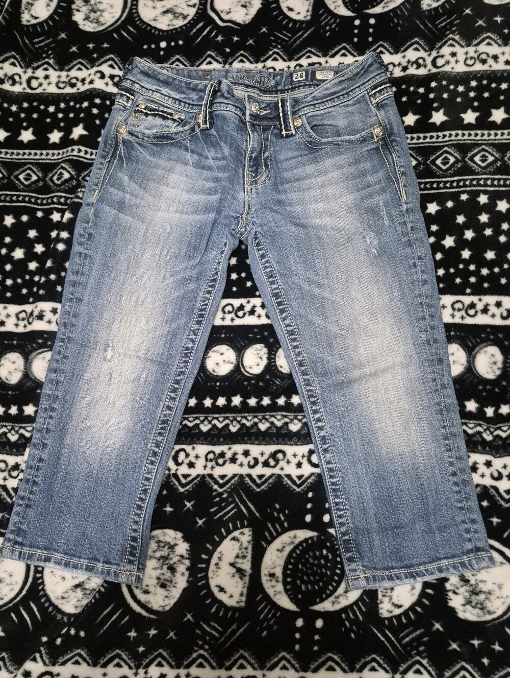 Miss Me Light Blue Cropped Denim Jeans